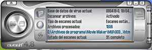 Interfaz del antivirus avast! 4.8 Home Edition