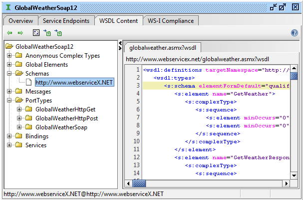 soapUI WSDL content
