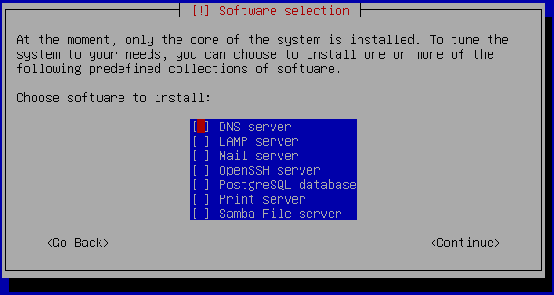Seleccione el software que quiere instalar