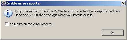 Eclipse enable error reporter