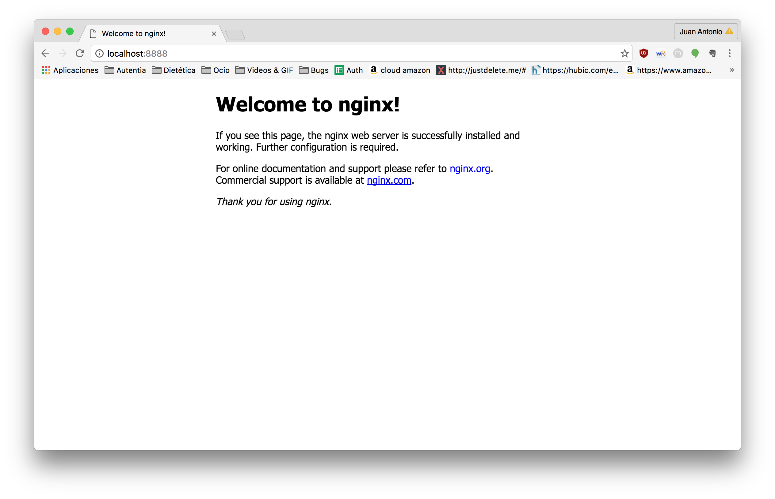 Default image from Nginx
