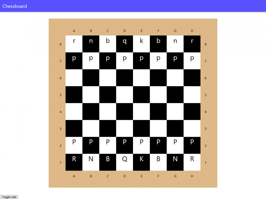 Vista cenital de tablero de ajedrez digital