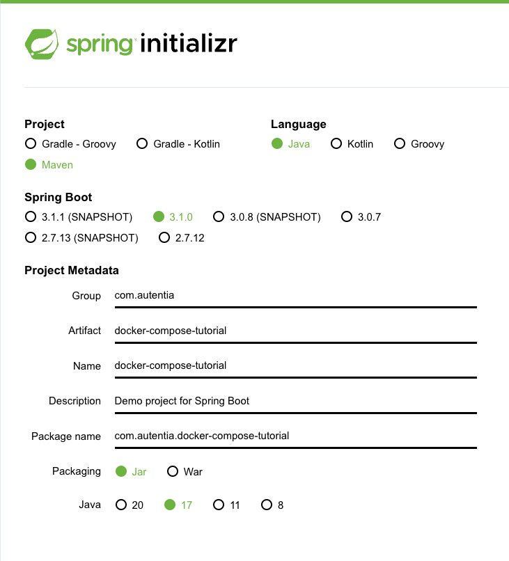 Creación proyecto Spring Boot