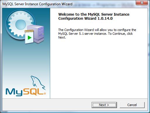 Asistente de configuración de MySQL 5.1