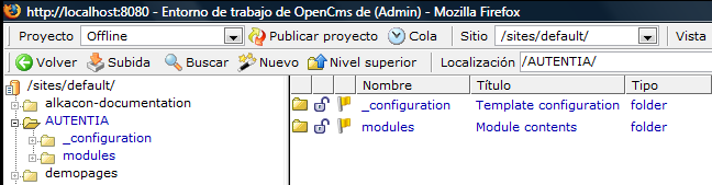 Microsite de Autentia en OpenCms 7