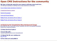 Una pagina web con recursos utiles Open CMS Instructions for the community