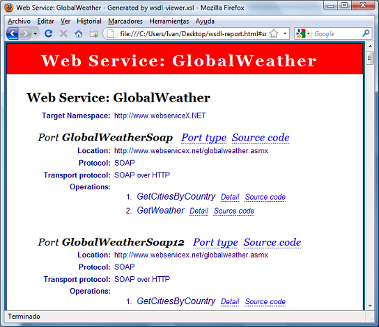 Documentacion de un servicio web en HTML con soapUI