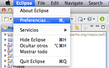 Configuración de eclipse