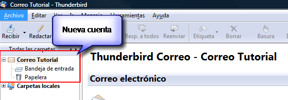 Configurar una nueva cuenta de correo electrónico en Mozilla Thunderbird