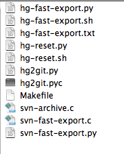 Estructura de ficheros de fast-export