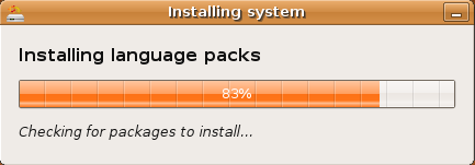 2 Progreso de la instalacíon de ubuntu