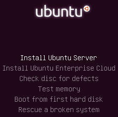 Menú princpal, instalar ubuntu