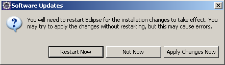Eclipase software updates restart now